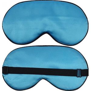 Slaapmasker Extra Zacht Satijn - Licht Blauw - Thuis - Verduisterend - Onderweg - Vliegtuig - Festival - Slaapcomfort - oDaani