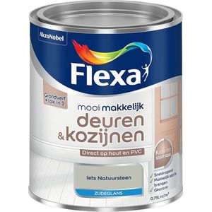 Flexa - Mooi Makkelijk Deuren & Kozijnen Zijdeglans - Muurverf - Iets Natuursteen - Mengverf - 0.75 Liter