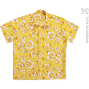 Gele hawaiiaanse overhemd voor heren  - Verkleedkleding - M/L