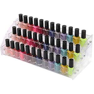Transparante 3-laags Nagellak Organizer met Planken voor Make-up en Essentiële Oliën