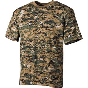 MFH US T-Shirt - korte mouw - Woodland digital - 170 g/m² - MAAT L