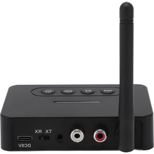 Bluetooth 5.1 Audio-ontvanger Zender - HiFi Audio-adapter met AUX uitgang - Ondersteuning NFC - thuis en Autostereosystemen .