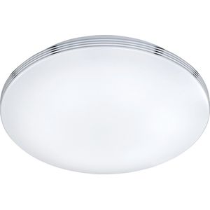 LED Plafondlamp - Badkamerlamp - Trion Apity - Opbouw Rond 24W - Spatwaterdicht IP44 - Dimbaar - Warm Wit 3000K - Glans Chroom - Aluminium