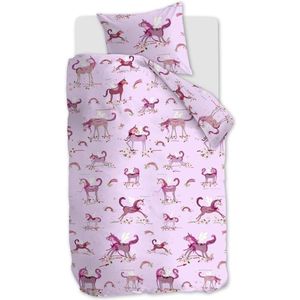 Beddinghouse Kids Unicorn Paradise dekbedovertrek - Eenpersoons - 140x200 - Roze