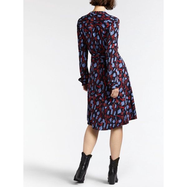 Sandwich linnen jurk blauw sale