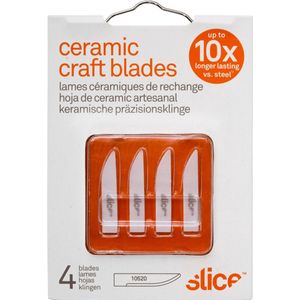 Slice reservemesjes, voor Slice scalpelmessen, mes met recht snijvlak, set van 4