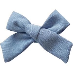 Baby haarspeldje met strik - denim