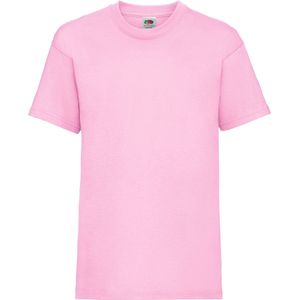 Fruit Of The Loom Kinder Unisex Valueweight T-shirt Korte Mouwen (2 stuks) (Licht Roze)
