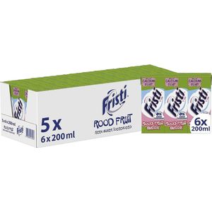 Fristi Drinkyoghurt Rood Fruit Drinkpakjes Mini 0% Suiker Houdbaar - 5 x 6 x 200 ml - Voordeelverpakking