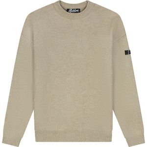 Malelions - Oversized Knitted Sweater - Beige - Gebreide Trui