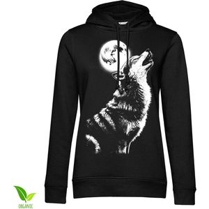 Hybris Damen Wolf Howl Girly Hoodie SH-57-16093-H95-2 Black-S