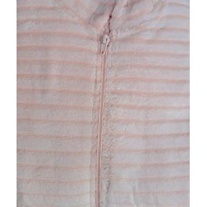 Cocodream meisjes onesie fleece | MAAT 128 | Schaduwstreep rabbit | roze