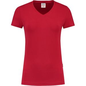 Tricorp Dames T-shirt V-hals 190 grams - Casual - 101008 - Rood