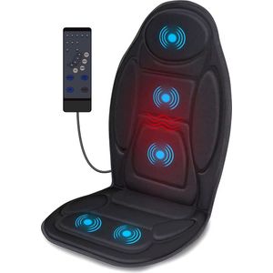 Good4You® Massagestoel Auto - Massagekussen - Massage apparaat - Rug - Infrarood - Verwarmingsfunctie - Zwart