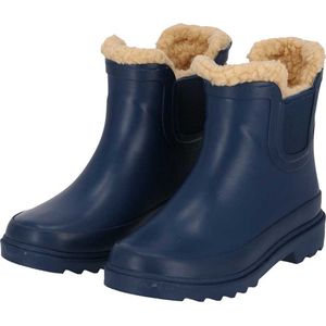 XQ-Footwear - Chelsea - Regenlaarzen - Blauw - Fake Fur Voering - Rubber
