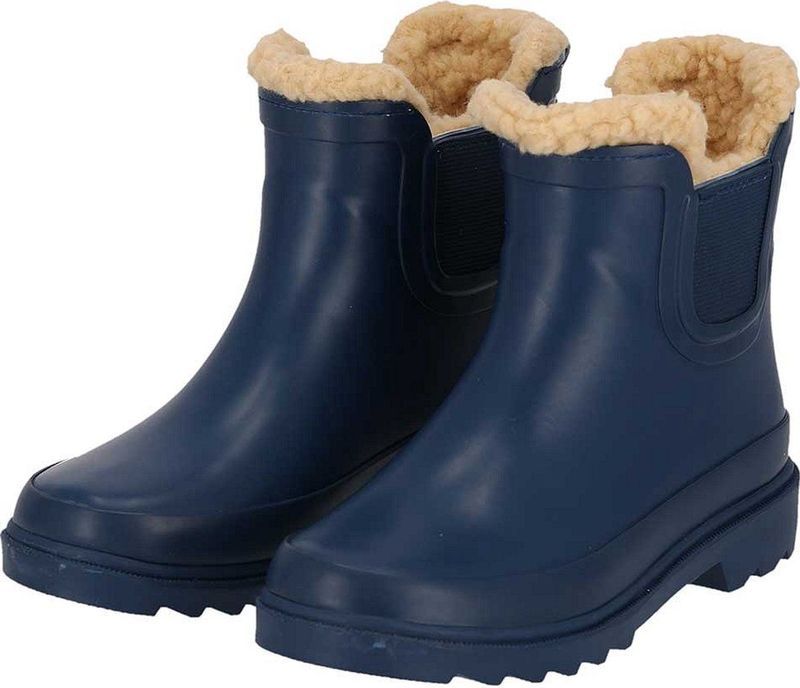 XQ-Footwear - Chelsea - Regenlaarzen - Blauw - Fake Fur Voering - Rubber