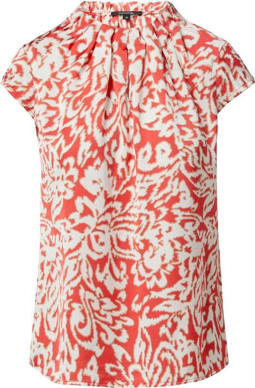 comma - Blouse - Gedessineerd - Korte Mouwen