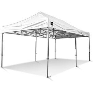 Grizzly Outdoor Easy Up Partytent 3x6 m Wit met opbergtas