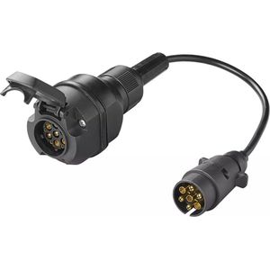 Verloopkabel 30 cm van 13-polig type Jaeger naar 13-polig type Multicon West - 30 cm - Auto en aanhanger