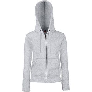 Dames fit sweatjack met capuchon - Heather Grey XL