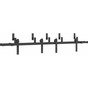 Zwarte stalen schuifdeursysteem - 200 cm