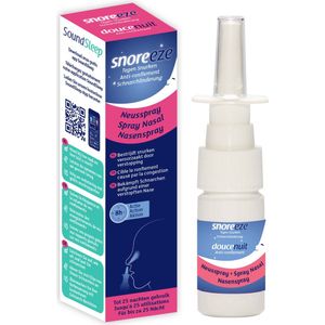 Snoreeze Anti-snurk Neusspray - Anti Snurk - Helpt snurken te voorkomen - Blijft effectief gedurende maximaal 8 uur - 25 nachten te gebruiken