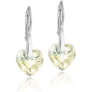 Montebello Oorbellen Lily HZ79 - Swarovski® Hart - 925 Zilver Gerhod. - Ø10mm - 25mm