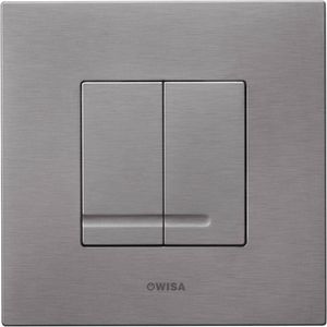 Wisa XS bedieningsplaat dualflush kunststof mat staal