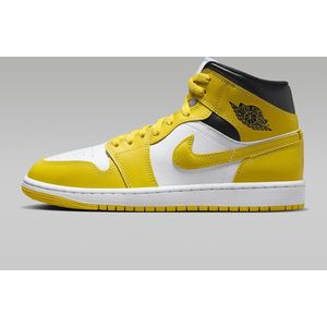 Nike Air Jordan 1 Mid Wmns ""Vivid Sulfur"" - Sneakers - Unisex - Maat 38 - Wit/Zwart/Vivid Sulfur/Geel