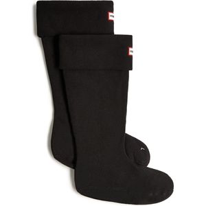 Hunter recycled fleece tall boot sock BLACK Unisex Regenlaarzen - Maat M