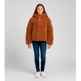 Save The Duckvoor meisjes. J32369G-CURL21 Bruine Kenda-jas (12años= 152cm), Casual, Polyester, kinderkleding