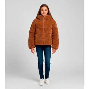 Save The Duckvoor meisjes. J32369G-CURL21 Bruine Kenda-jas (12años= 152cm), Casual, Polyester, kinderkleding