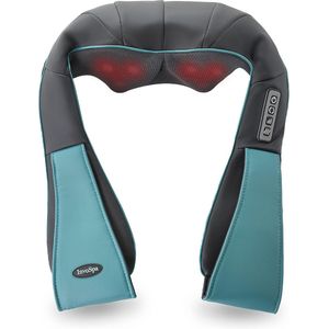 rugschouder & nek massager met warmte - diepe weefsel 3d kneden kussen massager voor nek, rug, schouders, voet, benen - elektrische volledige lichaamsmassage - voor thuis & de auto