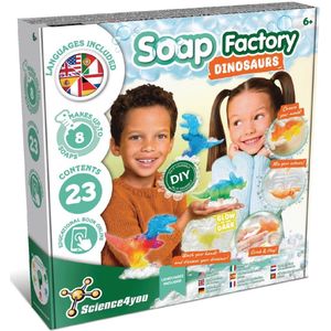 Science4you Soap Factory Dinosaurs - Dinosaurus Zeep Maken Set - Lichtgevende Zeepjes - DIY Wetenschappelijk Speelgoed - Perfect Cadeau voor Creatieve Kinderen