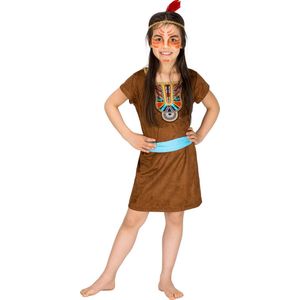 dressforfun - meisjeskostuum indianenmeisje kleine vrouwtjesvos 116 (5-7y) - verkleedkleding kostuum halloween verkleden feestkleding carnavalskleding carnaval feestkledij partykleding - 300609