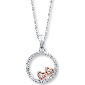 Fate Jewellery FJ447 Ketting - Eternal Love collection - Circle - 925 Zilver - Cirkel - 45cm + 5cm