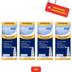 4x - Snoreeze Anti-Snurk - Keelspray - Vordeelverpakking!