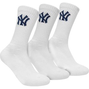 New York Yankees - 3-Pack Crew Socks - Crew Sokken - 39 - 42 - Wit