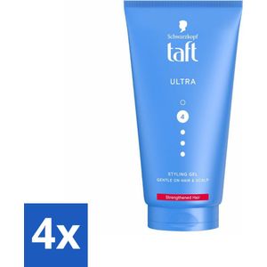 Taft - Ultra 4 - Styling Gel - Stevige fixatie - 150 ml - Voordeelverpakking - 4 stuks