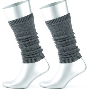 Beenwarmers-Beenaccessoire-Slobkous-Cadeau voor Dames-Antraciet-2 paar