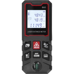 Professionele Laser Afstandsmeter - 50 Meter Bereik | Bouwlaser met Digitale Nauwkeurigheid en Ingebouwde Waterpas