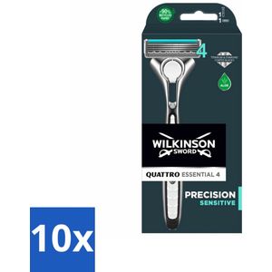 10 x Wilkinson - Navulmesjes - Quattro Scheermes Essential 4 - Efficiënt - 4 mesjes - Scheermes - Scheermes Mesjes - Titanium Mesjes - Navulmesjes - Scheerapparaat