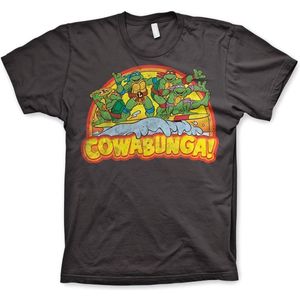 Teenage Mutant Ninja Turtles TMNT Cowabunga Girly T-Shirt Damen Dark-Grey-S