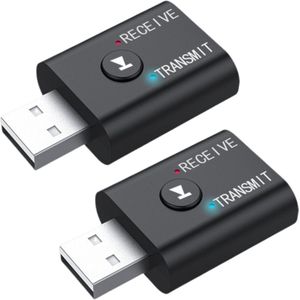 longziming 2-in-1 Bluetooth 5.0 Zender & Ontvanger – Onafhankelijke Audio Adapter voor TV, PC, Projector, Mobiel, Tablet, Thuis Geluidssysteem
