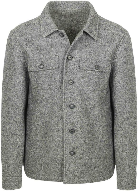 Suitable - Overshirt - Grijs - Boiled Wool Blend