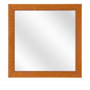Spiegel met Vlakke Houten Lijst - Kersen - 40x40 cm