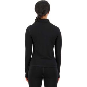 Mons Royale Thermoshirt - Dames - Womens Cascade Merino Flex 1/4 Zip 2024 - - - Zwart - L