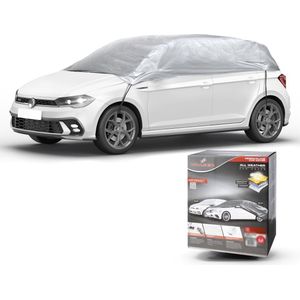 CarComfort Dekzeil voor auto - autozeil halve garage maat M zilver