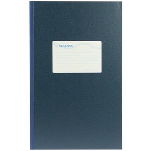 Djois Atlanta notitieboek - 330 x 205 mm - gelijmd - 96 bld/192 blz - blauw - 1 stuk