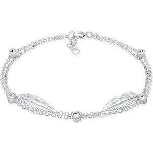 Elli Dames Armband Damesveerhanger laag met kristallen in 925 Sterling Zilver